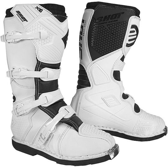 Stivali Moto Cross Enduro Shot X10 2.0 Uni Bianco taglia 44