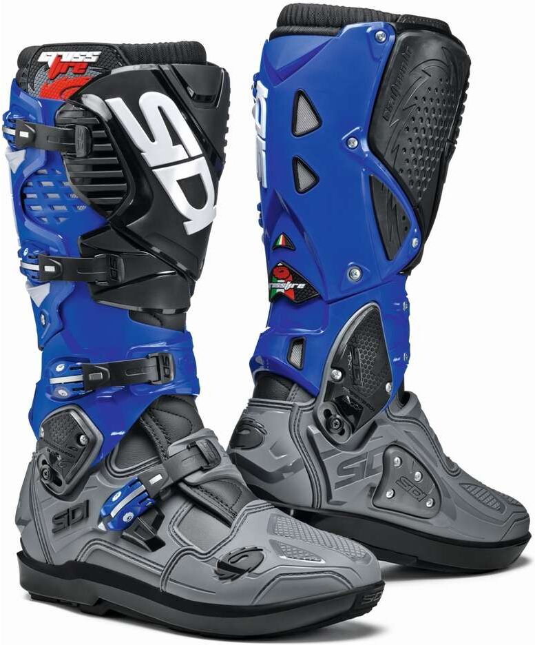 Stivali Moto Cross Enduro Sidi CROSSFIRE 3 SRS Grigio Blu Ne taglia 43