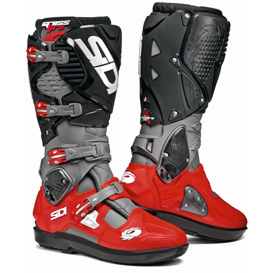 Stivali Moto Cross Enduro Sidi CROSSFIRE 3 SRS Grigio Rosso taglia 42