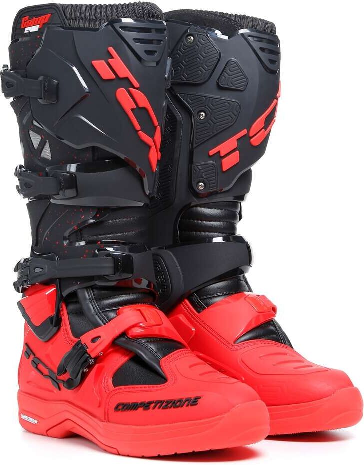 Stivali Moto Cross Enduro TCX COMP EVO 2 MICHELIN Nero Rosso taglia 47