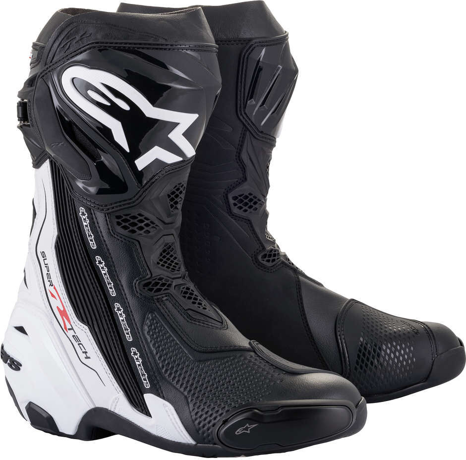 Stivali Moto Racing Alpinestars SUPERTECH R Nero Bianco taglia 47