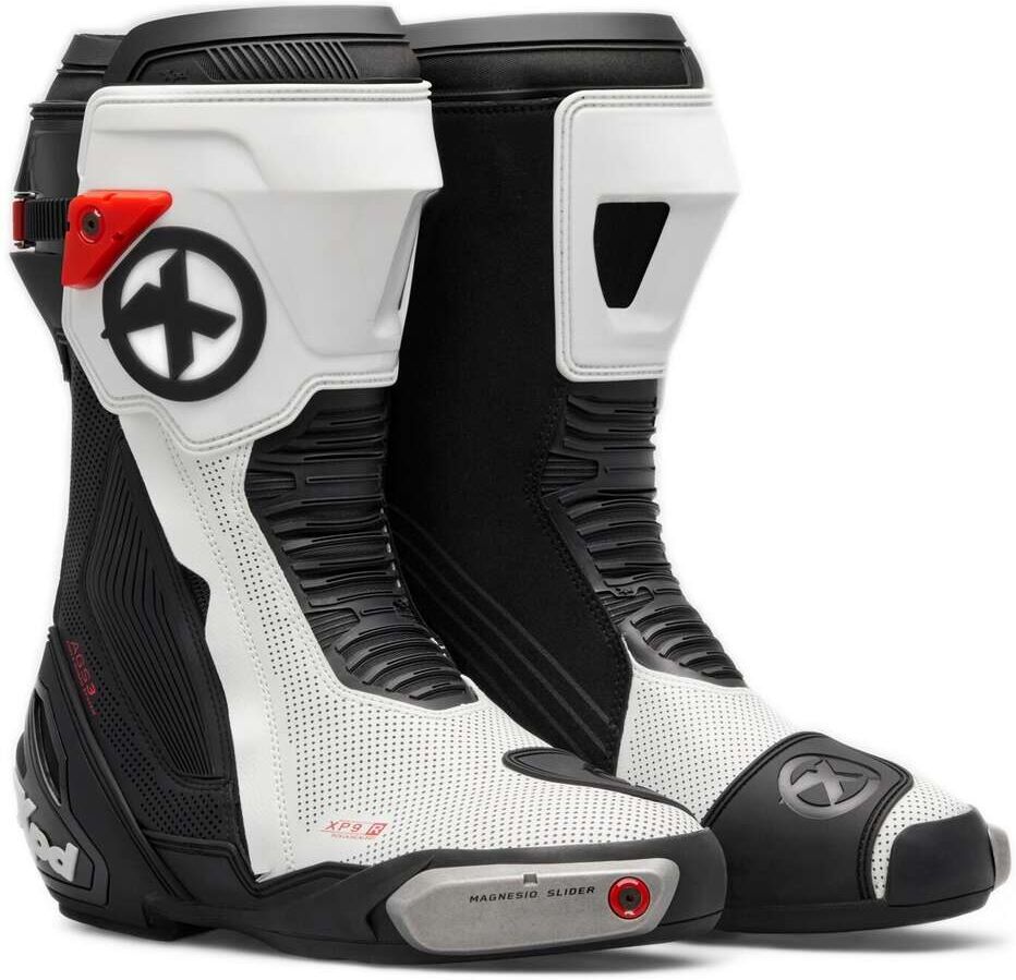 Stivali Moto Racing da Pista XPD XP9-R AIR Nero Bianco taglia 43