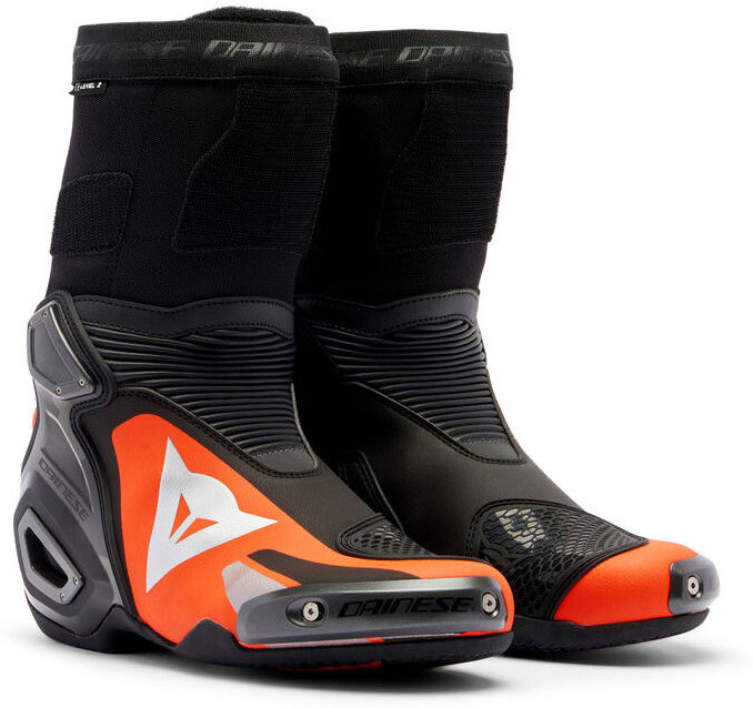 Stivali Moto Racing Dainese AXIAL 2 Black Rosso Fluo taglia 42