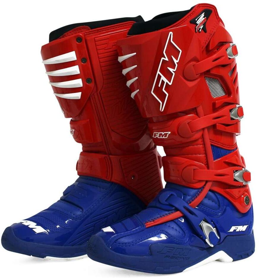 Stivali Noto Cross Enduro FM Racing TYPHOON 3 Rosso Blu taglia 43