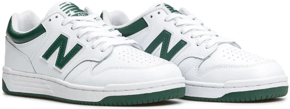 New Balance Scarpe Sneakers Unisex 480 Bianco Verde Lifestyle Tempo Libero