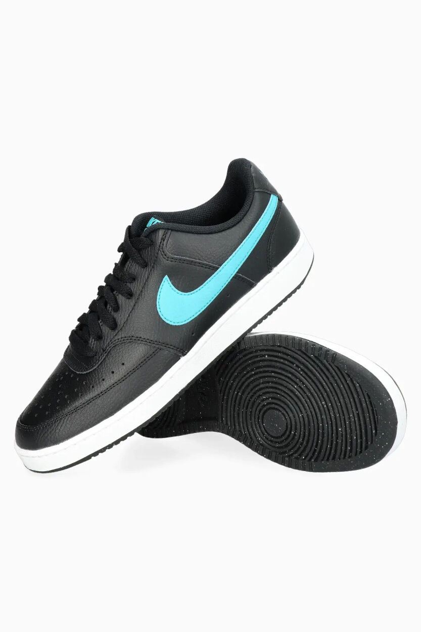 Nike Scarpe Sneakers UOMO Court Vision Low Nero Azzurro Sportswear