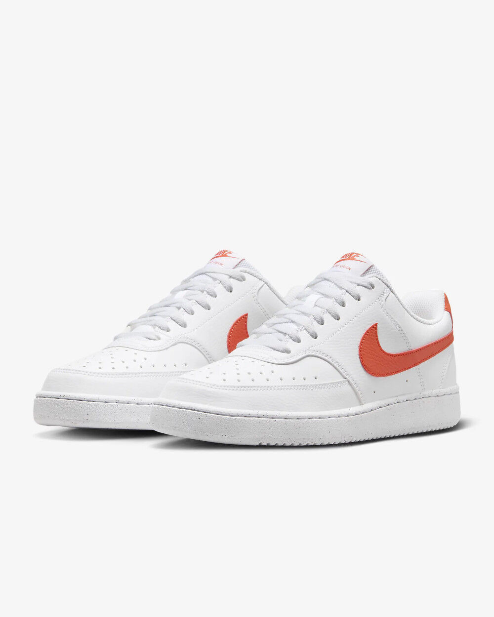 Nike Scarpe Sneakers UOMO Court Vision Low Next Nature Bianco arancione