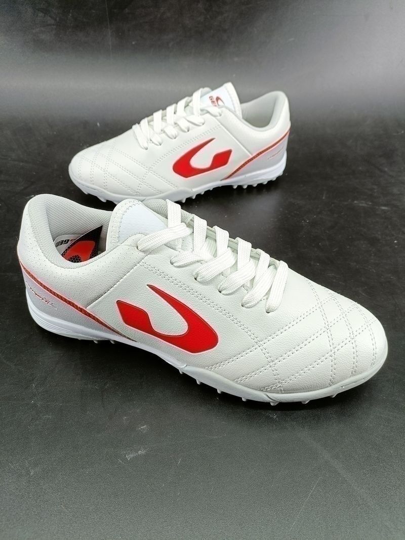 Gems Scarpe Calcio Calcetto Football TORNEO X TURF UOMO Bianco Grigio Rosso