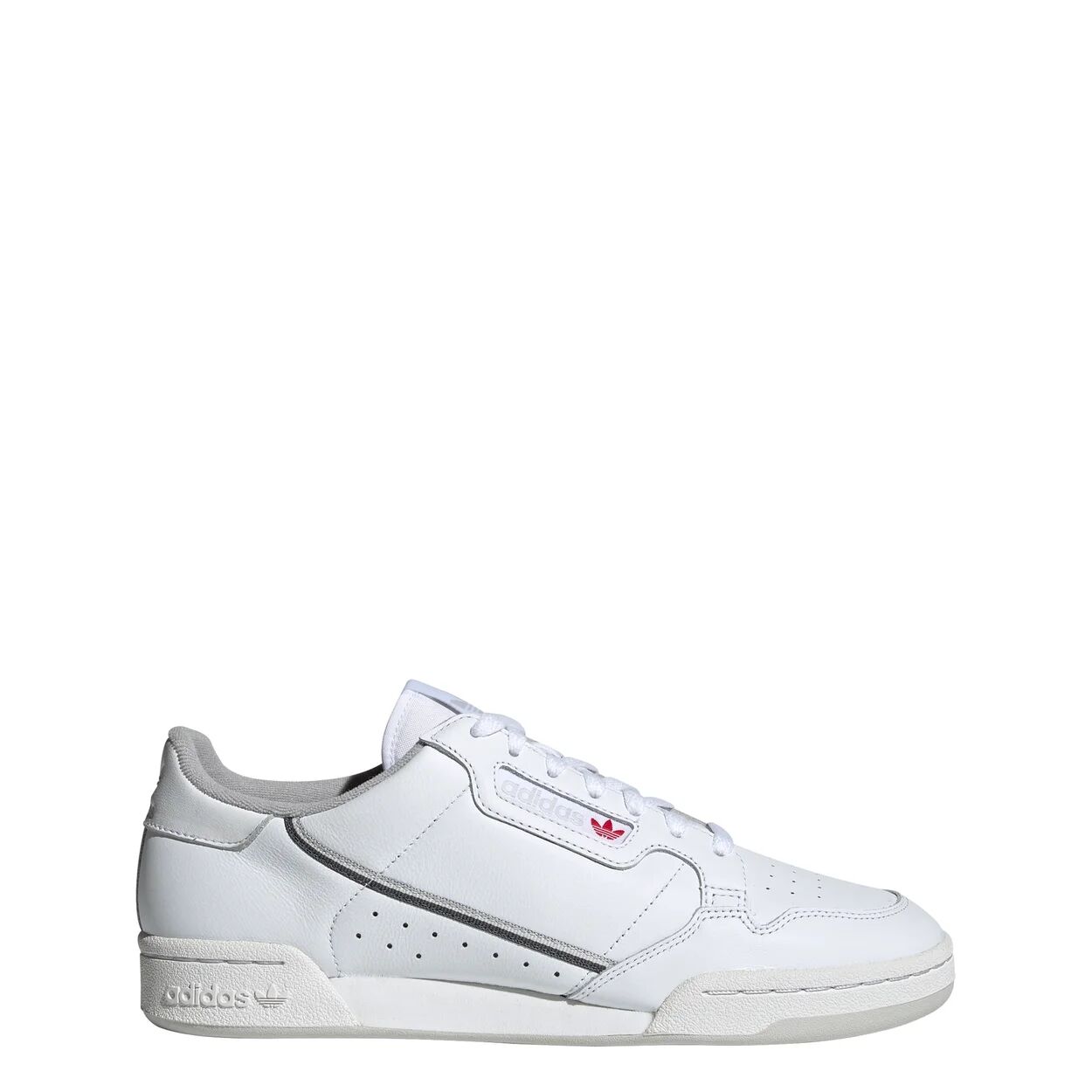 Adidas Sneaker iconica CONTINENTAL80 bianca in pelle con logo laterale