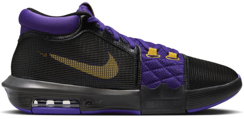 Nike LeBron Witness 8 - scarpe da basket - uomo Black/Purple/Yellow 10,5 US