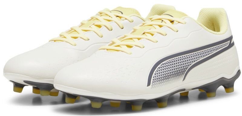 Puma King Match FG/AG - scarpe da calcio per terreni compatti/duri - uomo White/Yellow 10,5 UK