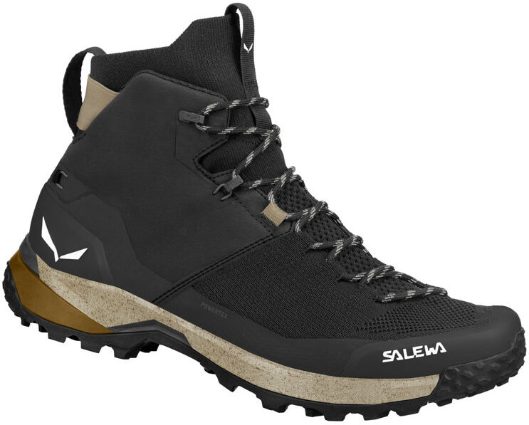 Salewa Puez Knit Mid Ptx M - scarpe trekking - uomo Black/Brown 7,5 UK