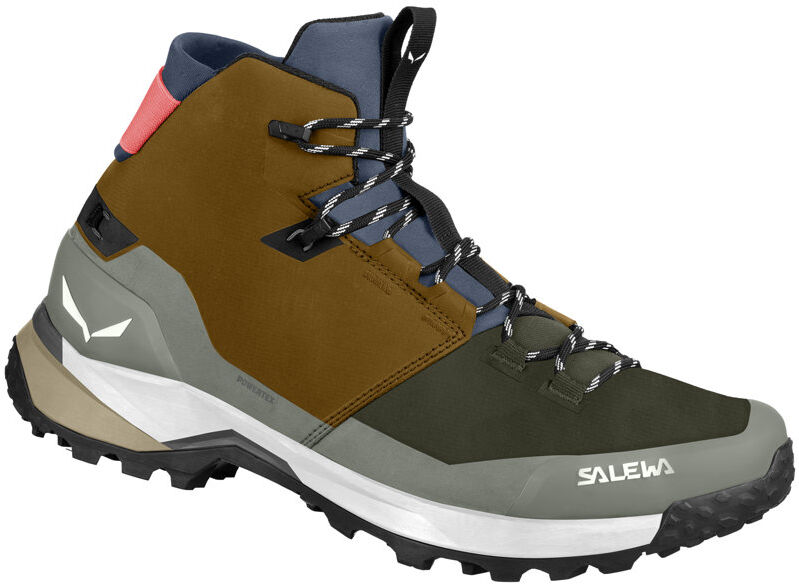 Salewa Puez Mid Ptx M - scarpe trekking - uomo Brown/Green/Blue 9,5 UK