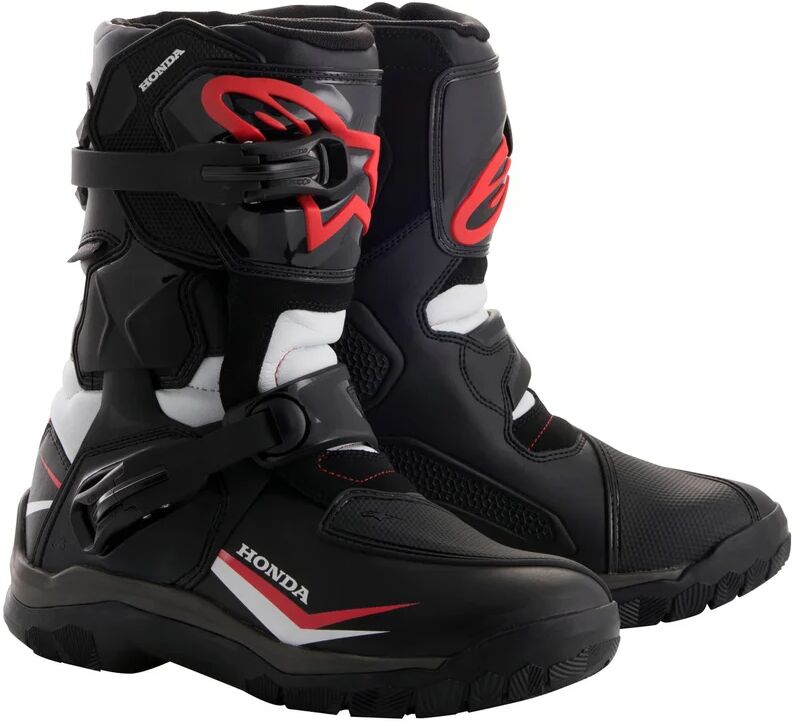 ALPINESTARS - Stivali Belize Drystar Honda Nero / Bianco / Rosso Nero,Rosso,Bianco,Honda 12 (EU 47)