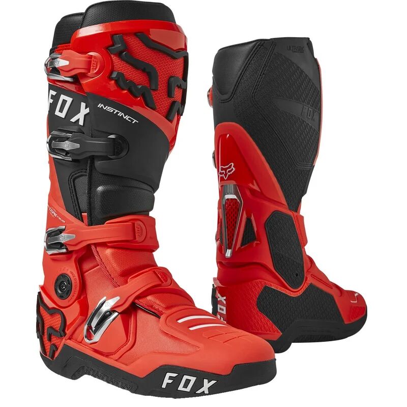 FOX - Stivali Instinct Fluorescent Rosso Nero,Rosso 10.5 (EU 44.5)