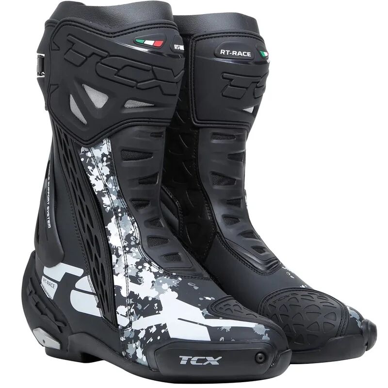 TCX - Stivali RT-Race Nero / Bianco / Grigio Nero,Grigio,Bianco 43