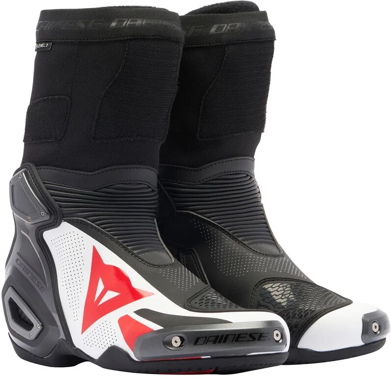 DAINESE - Stivali Axial 2 Air Nero / Bianco / Lava-Rosso Nero,Bianco 43