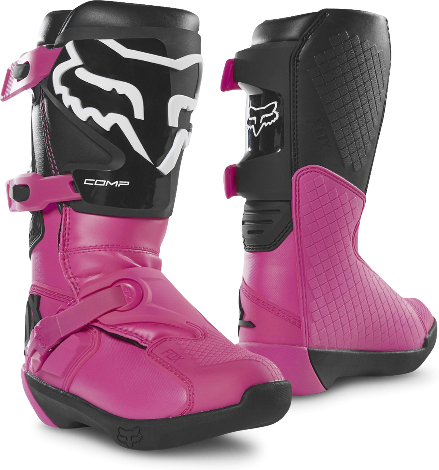 FOX Stivali Cross Bambino  Racing Comp Nero-Rosa