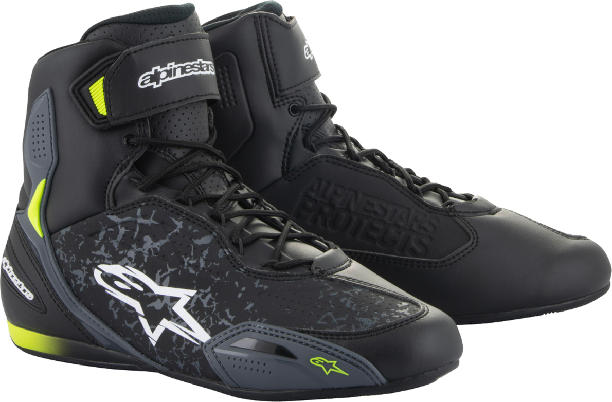 Alpinestars Stivali Moto  Faster-3 Nero-Giallo Fluo