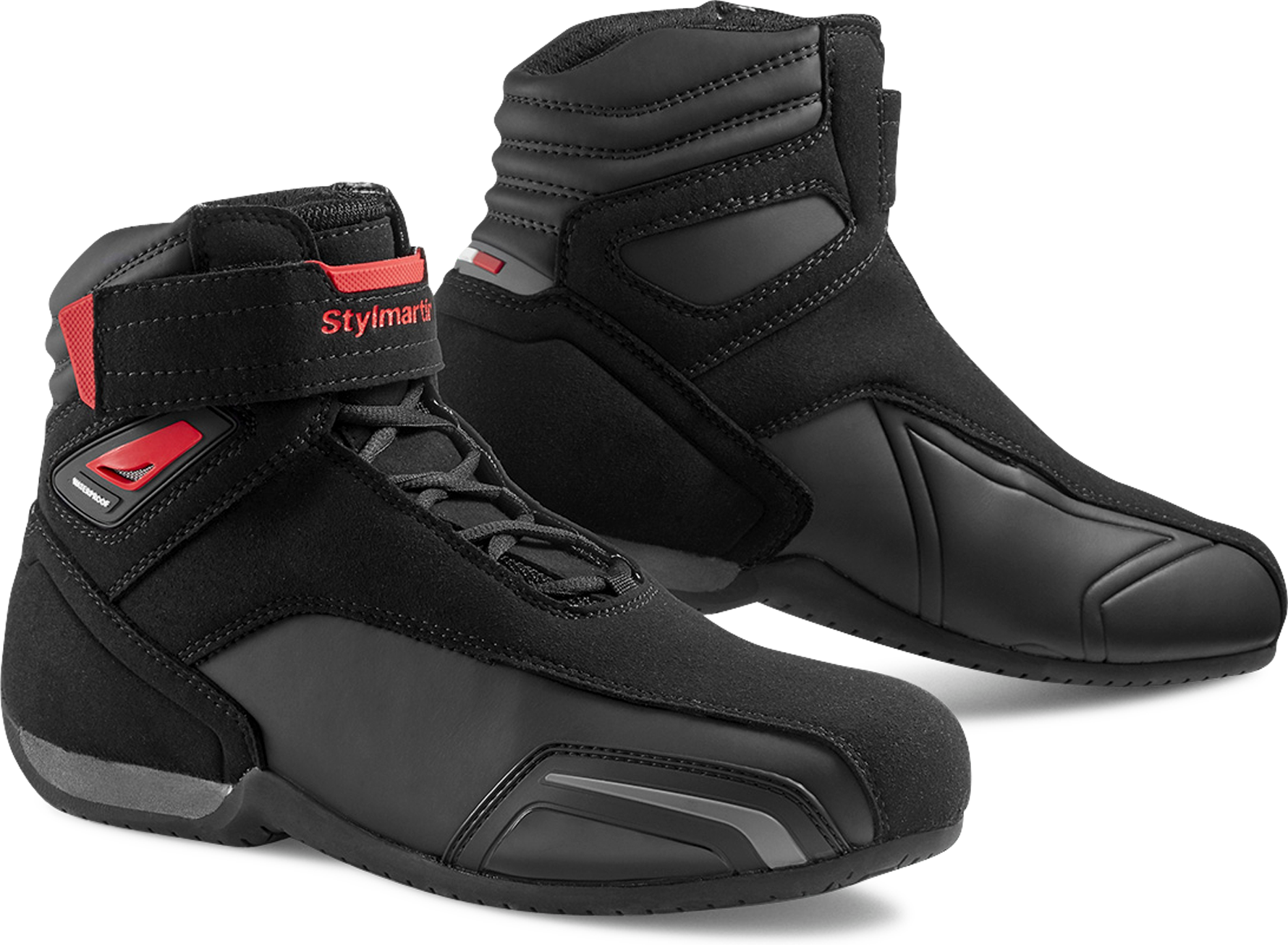 Stylmartin Scarpe Moto  Vector WP Nero-Grigio-Rosso