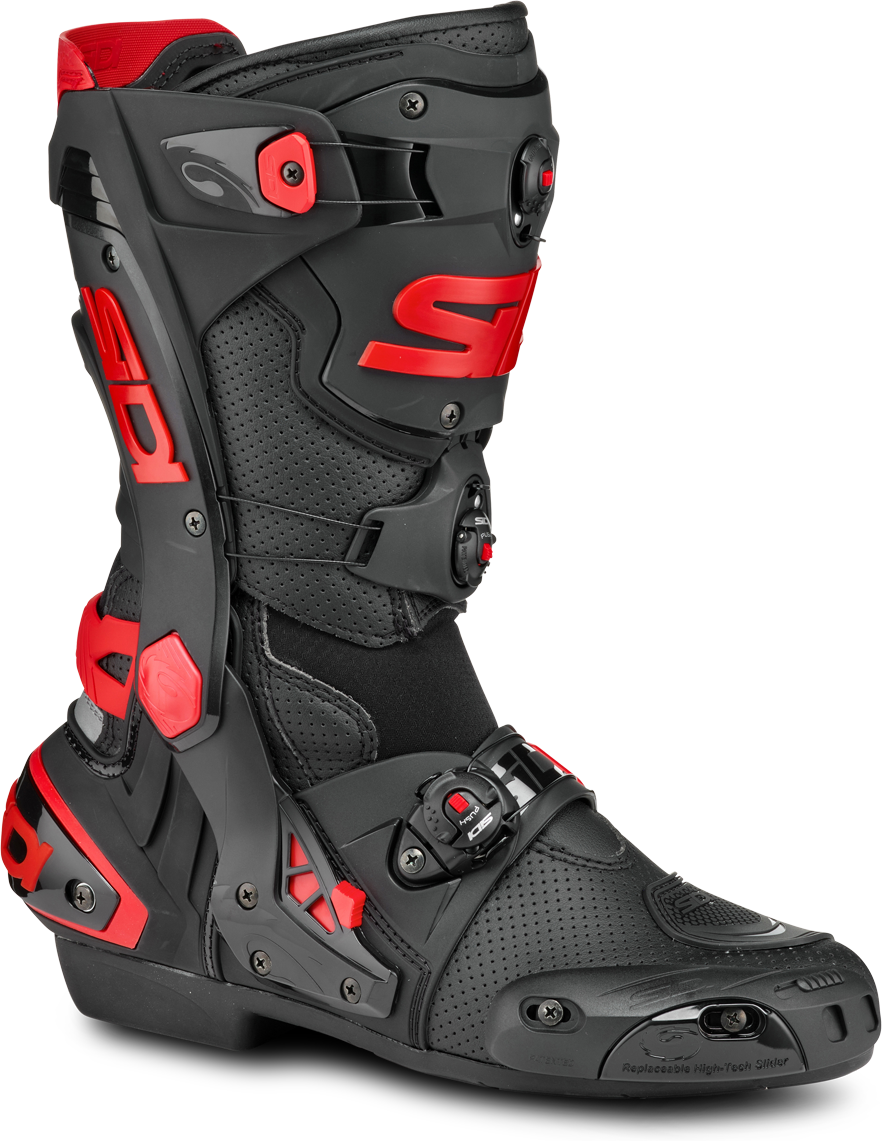 Sidi Stivali Moto  Rex Air Nero-Rosso