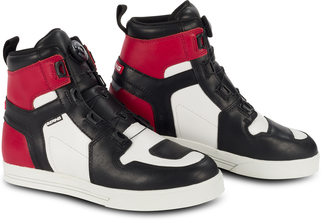 Bering Scarpe Moto  Reflex A-Top Nero-Bianco-Rosso