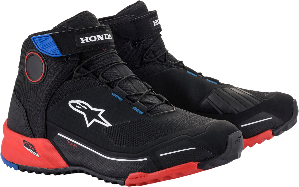 Alpinestars Scarpe Moto  Honda CR-X Drystar Riding Nero-Rosso-Blu