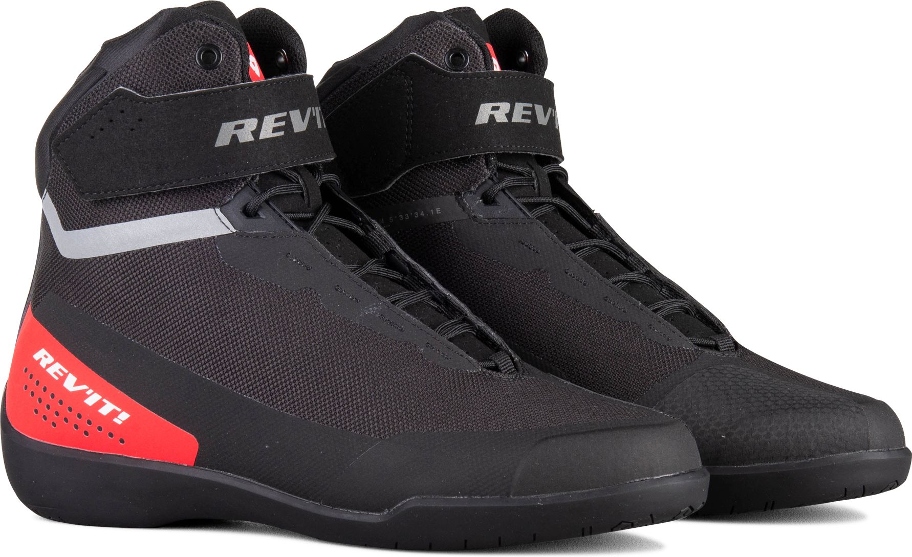 REV'IT! Scarpe Moto  Mission Nero-Rosso Fluo