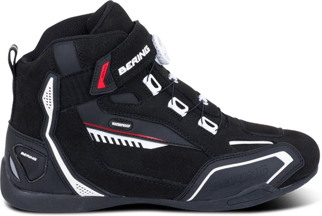 Bering Scarpe Moto  Walter Nero-Bianco-Rosso