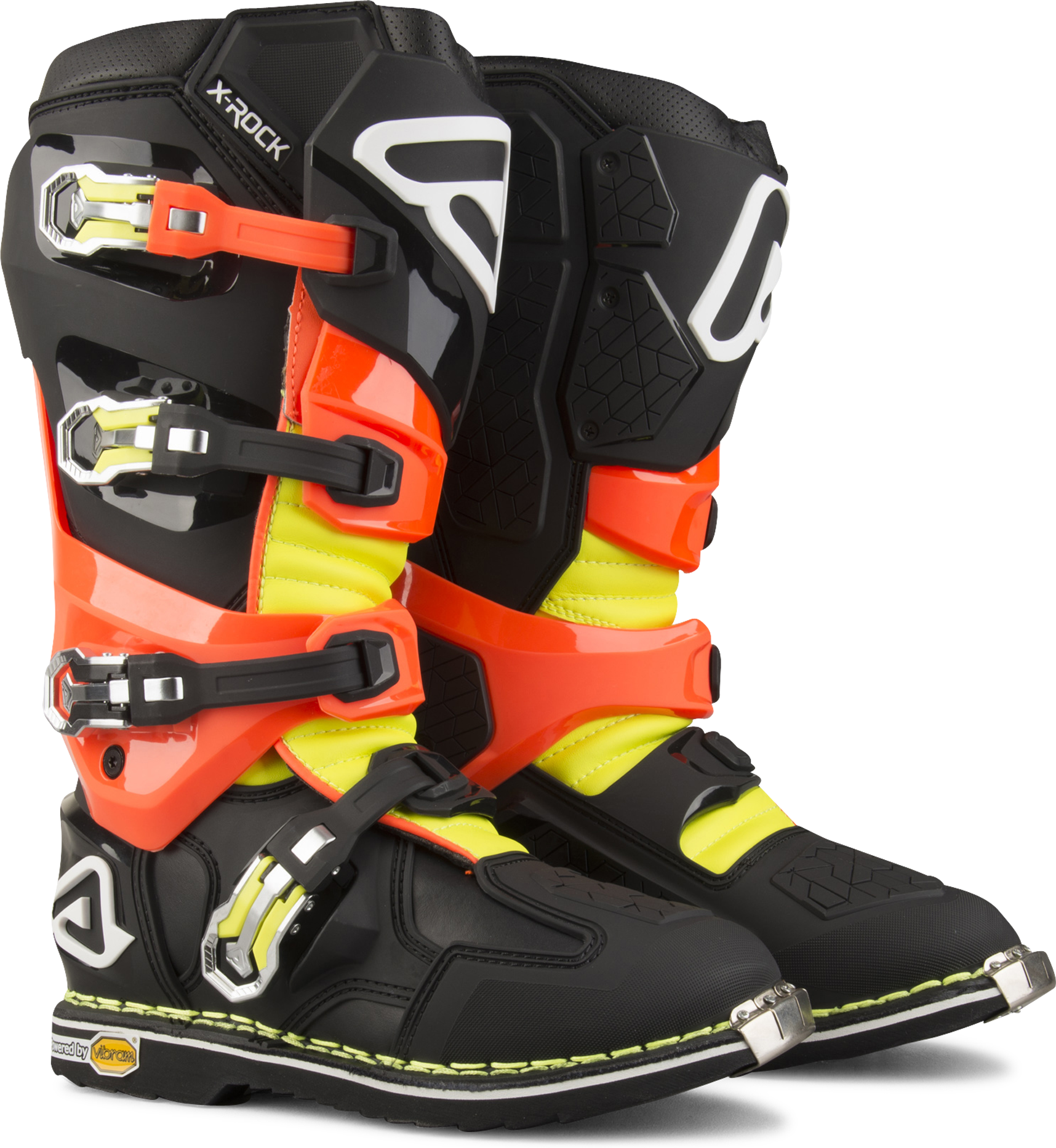 Acerbis Stivali cross  X-Rock Nero-Arancione fluo