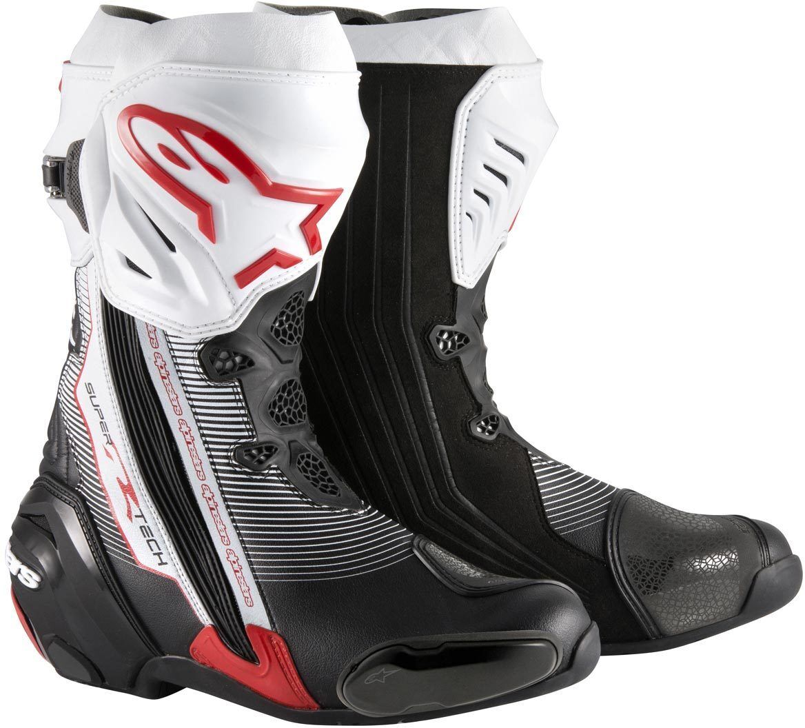 Alpinestars Supertech-R Stivali da moto Nero Bianco Rosso 46