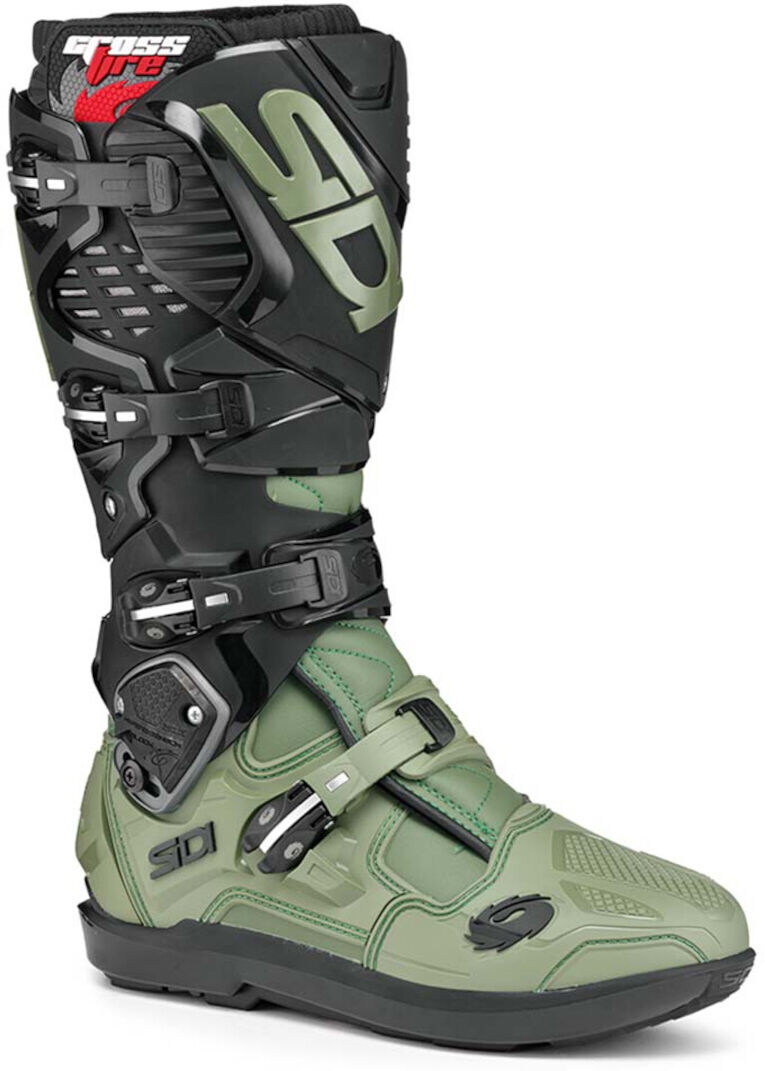 Sidi Crossfire 3 SRS Stivali Motocross Nero Verde 44