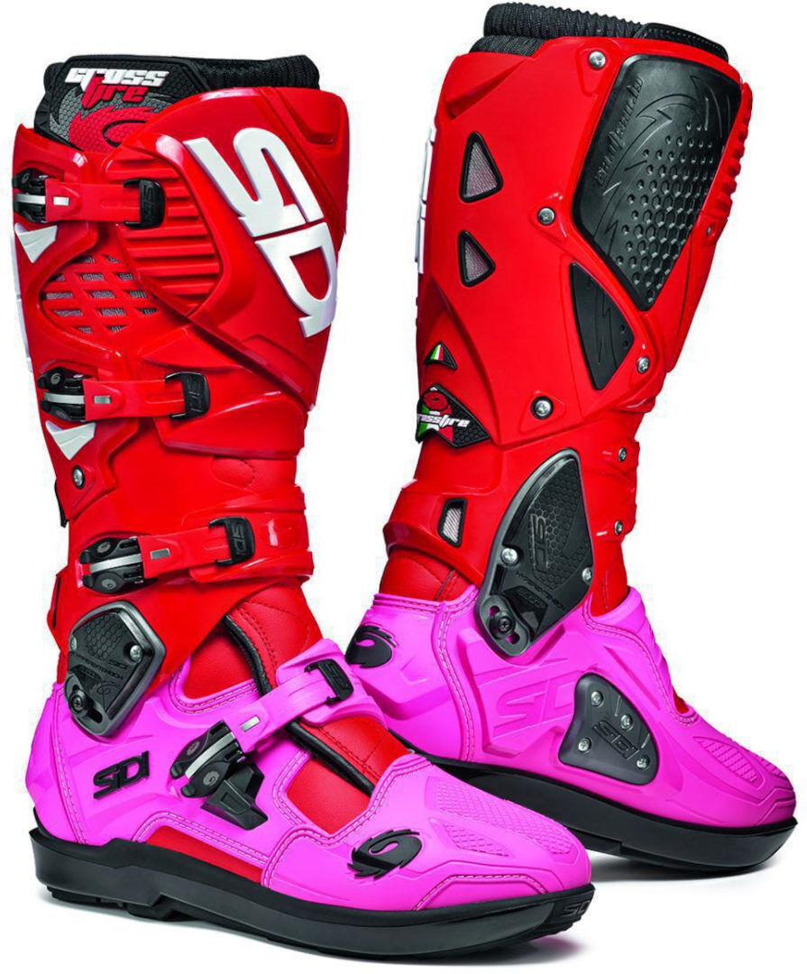 Sidi Crossfire 3 SRS Stivali Motocross Rosso Rosa 43