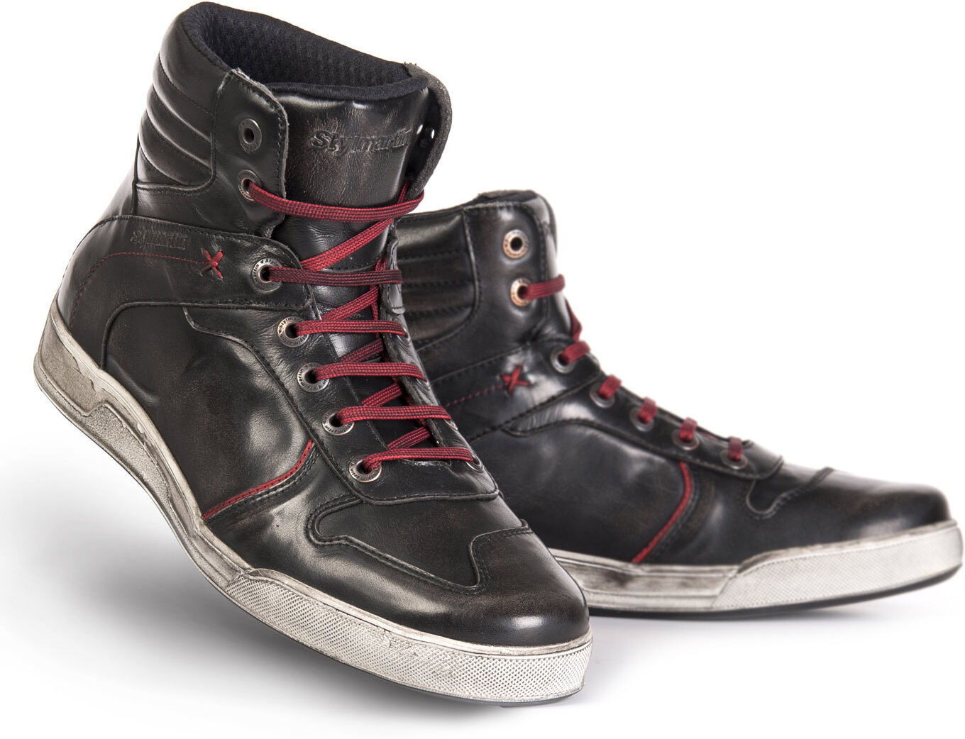 Stylmartin Iron Scarpe da moto Nero Rosso 43