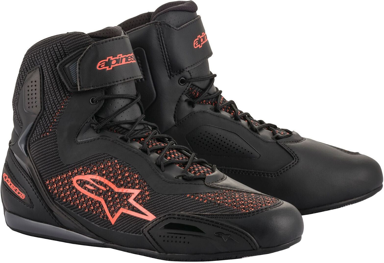 Alpinestars Faster 3 Rideknit Scarpe da moto Nero Rosso 40