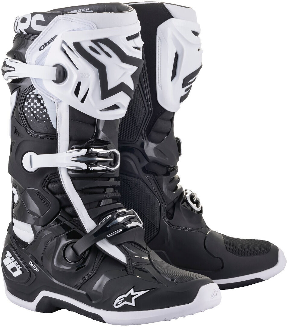 Alpinestars Tech 10 Stivali Motocross Nero Bianco 45 46