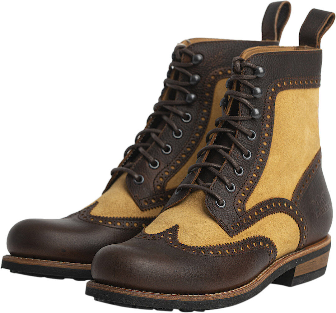 Rokker Frisco Brogue Brown Limited Stivali moto Marrone 45