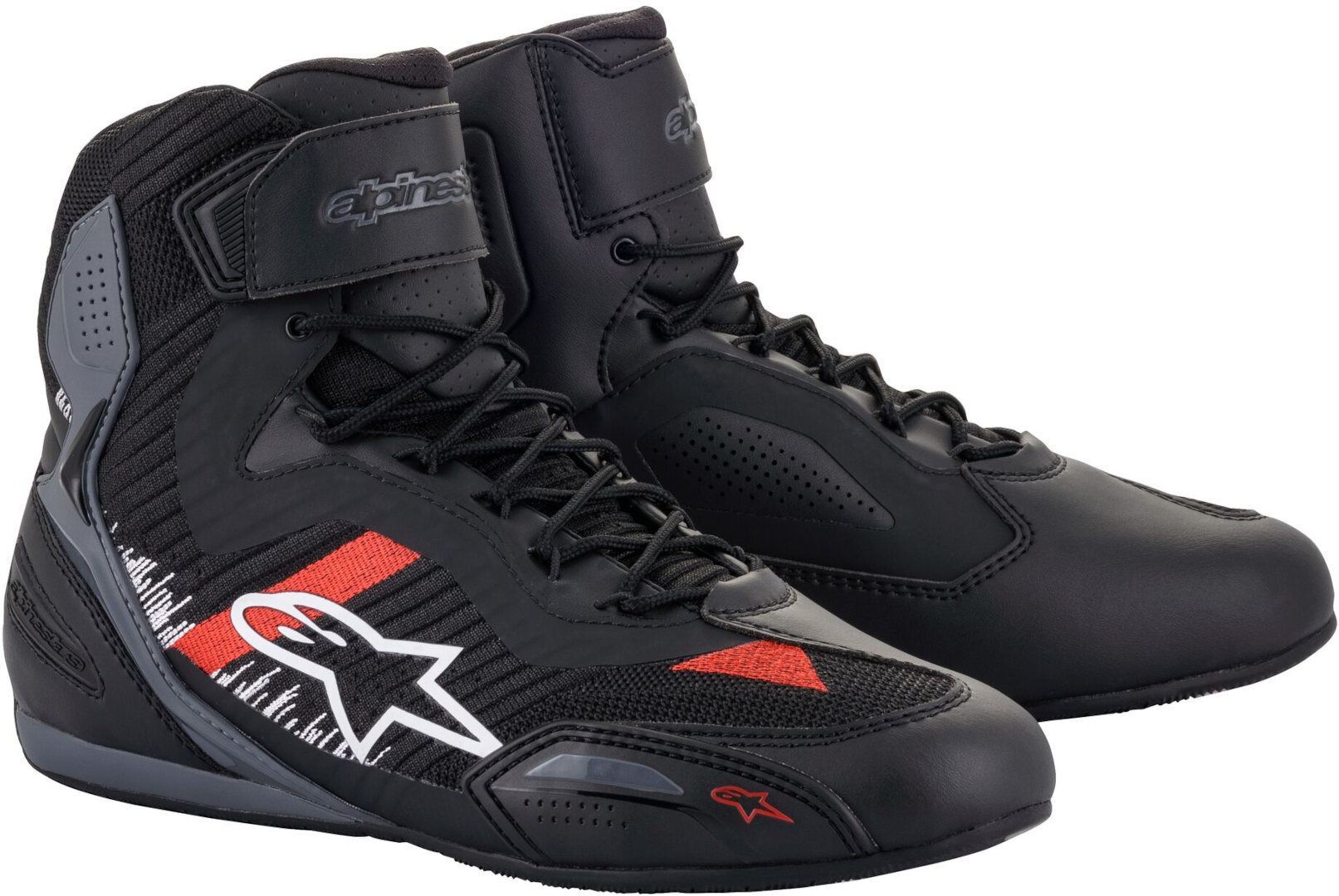 Alpinestars Faster-3 Rideknit Scarpe da moto Nero Grigio Rosso 42 43