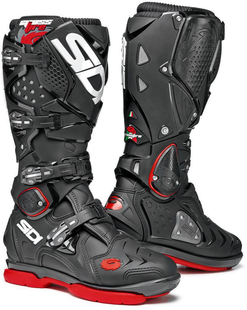 Sidi Crossfire 2 SM Stivali motocross Nero Bianco Rosso 46