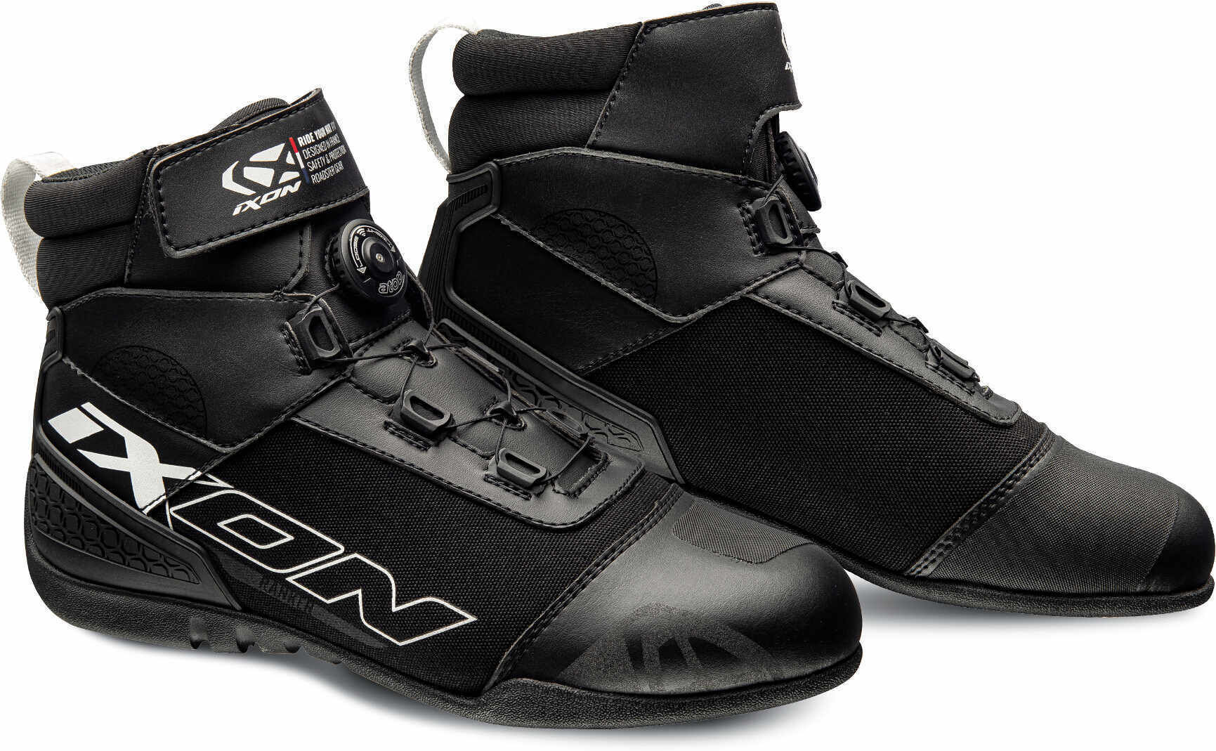 Ixon Ranker Scarpe Moto Nero Bianco 43