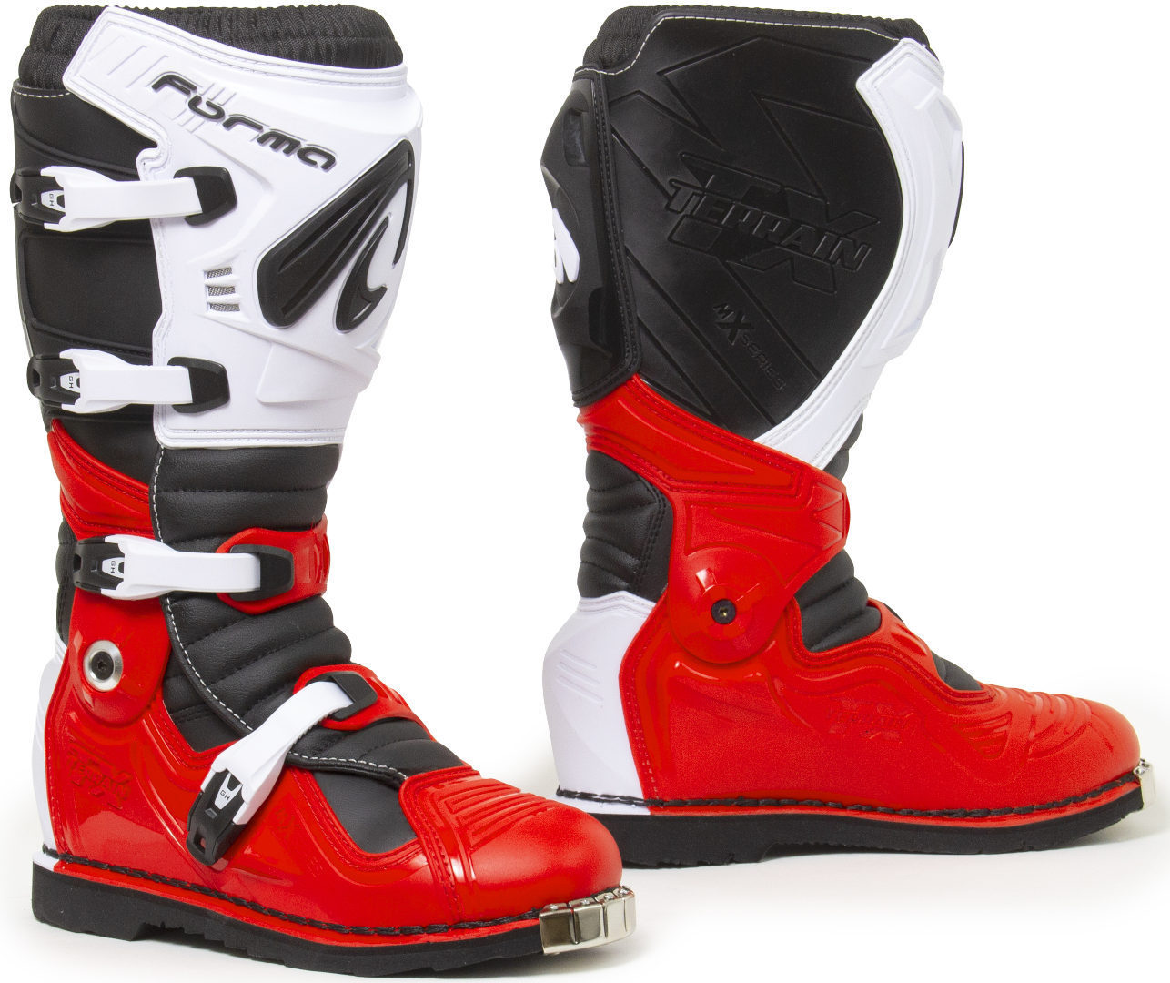 Forma Terrain Evolution TX Stivale moto motocross Bianco Rosso 47