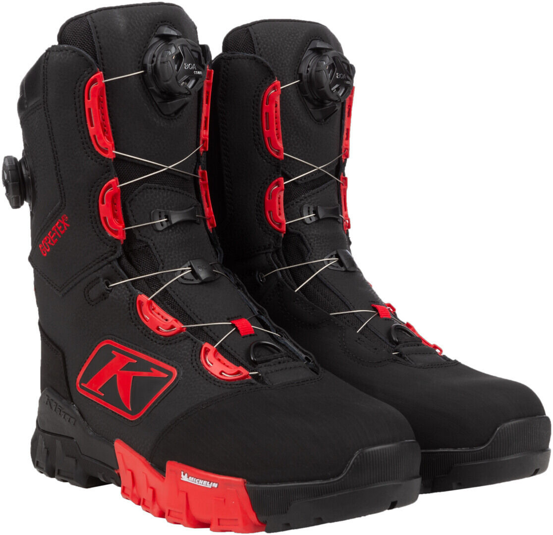 Klim Adrenaline Pro S GTX BOA Stivali da motoslitta Nero Rosso 46