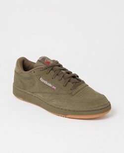 Reebok Club C 85 sneaker van suède - Legergroen