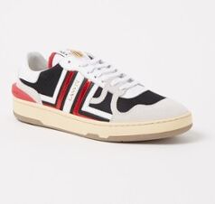 Lanvin Clay sneaker met kalfsleren en suède details - Zwart