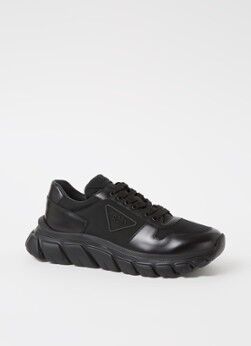 Prada Rush sneaker met leren details - Zwart