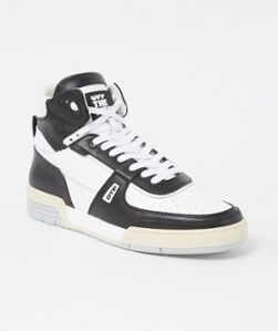 OFF THE PITCH Basketta sneaker met leren details - Wit