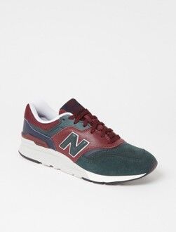 New Balance 997 sneaker met suède details - Donkergroen