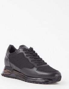 Mallet Popham sneaker met leren details - Zwart