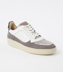 Floris van Bommel Robin van Persie sneaker van leer met nubuck details - Grijs