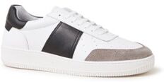 Sandro Sneaker van leer met suède details - Wit